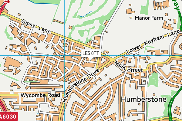 LE5 0TT map - OS VectorMap District (Ordnance Survey)