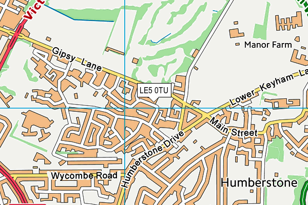 LE5 0TU map - OS VectorMap District (Ordnance Survey)