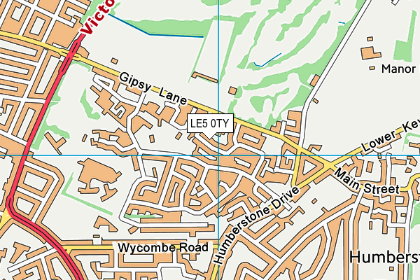 LE5 0TY map - OS VectorMap District (Ordnance Survey)