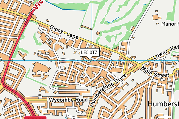 LE5 0TZ map - OS VectorMap District (Ordnance Survey)