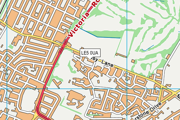 LE5 0UA map - OS VectorMap District (Ordnance Survey)