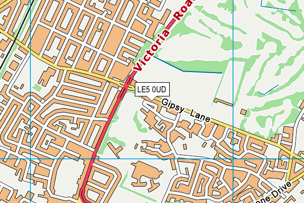 LE5 0UD map - OS VectorMap District (Ordnance Survey)