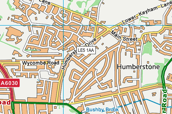 LE5 1AA map - OS VectorMap District (Ordnance Survey)