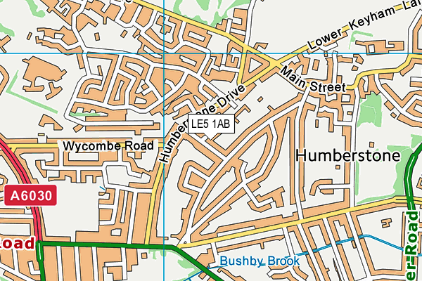 LE5 1AB map - OS VectorMap District (Ordnance Survey)