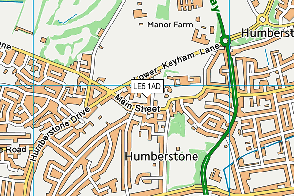 LE5 1AD map - OS VectorMap District (Ordnance Survey)