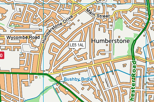 LE5 1AL map - OS VectorMap District (Ordnance Survey)