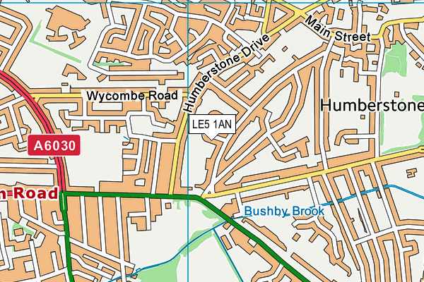 LE5 1AN map - OS VectorMap District (Ordnance Survey)