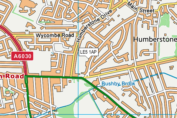 LE5 1AP map - OS VectorMap District (Ordnance Survey)