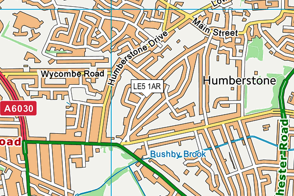 LE5 1AR map - OS VectorMap District (Ordnance Survey)