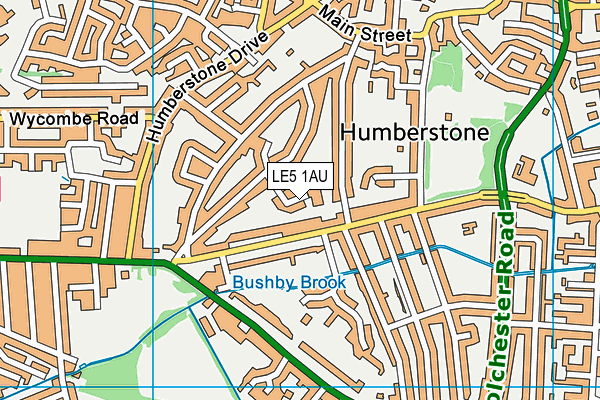 LE5 1AU map - OS VectorMap District (Ordnance Survey)