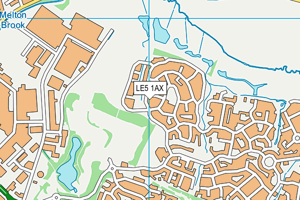 LE5 1AX map - OS VectorMap District (Ordnance Survey)