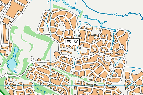 LE5 1AY map - OS VectorMap District (Ordnance Survey)