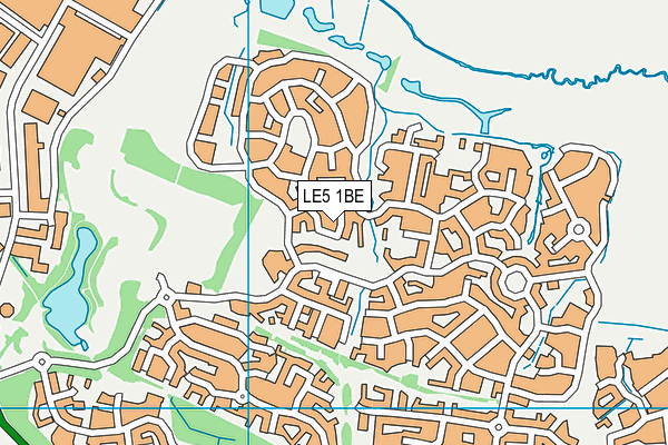 LE5 1BE map - OS VectorMap District (Ordnance Survey)