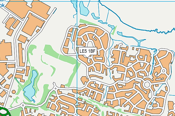 LE5 1BF map - OS VectorMap District (Ordnance Survey)