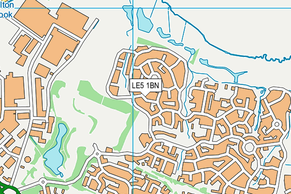 LE5 1BN map - OS VectorMap District (Ordnance Survey)