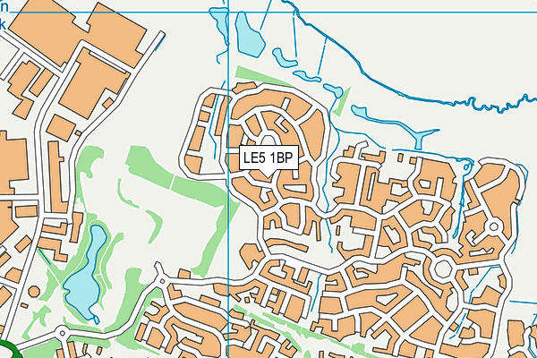 LE5 1BP map - OS VectorMap District (Ordnance Survey)