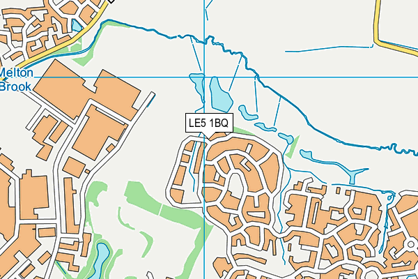 LE5 1BQ map - OS VectorMap District (Ordnance Survey)