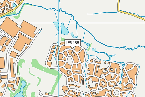 LE5 1BR map - OS VectorMap District (Ordnance Survey)