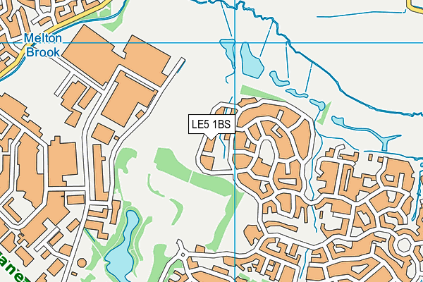 LE5 1BS map - OS VectorMap District (Ordnance Survey)