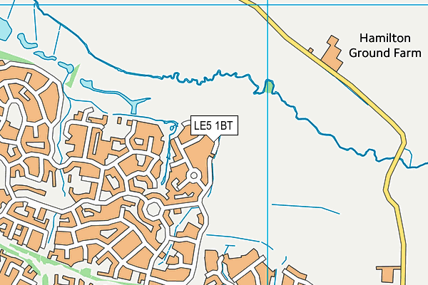 LE5 1BT map - OS VectorMap District (Ordnance Survey)