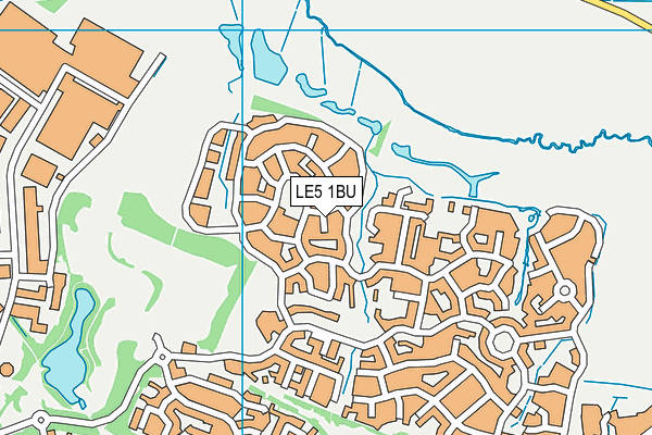 LE5 1BU map - OS VectorMap District (Ordnance Survey)