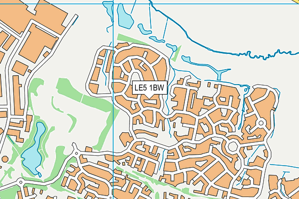 LE5 1BW map - OS VectorMap District (Ordnance Survey)