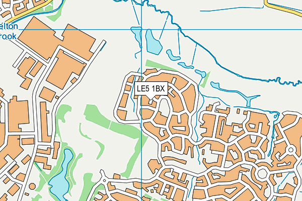 LE5 1BX map - OS VectorMap District (Ordnance Survey)