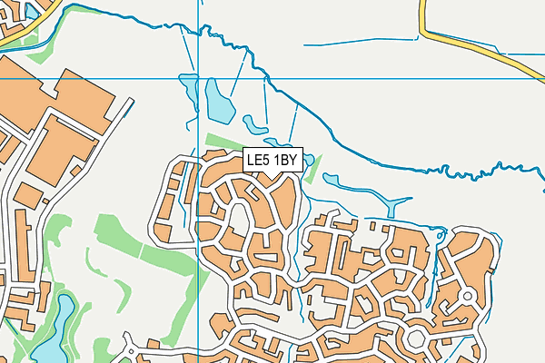 LE5 1BY map - OS VectorMap District (Ordnance Survey)