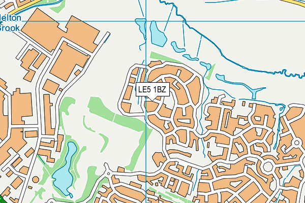 LE5 1BZ map - OS VectorMap District (Ordnance Survey)