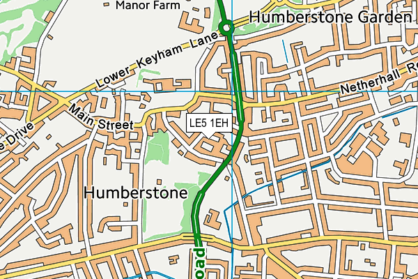 LE5 1EH map - OS VectorMap District (Ordnance Survey)