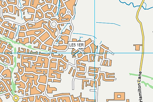 LE5 1ER map - OS VectorMap District (Ordnance Survey)