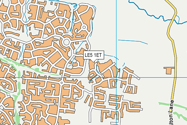 LE5 1ET map - OS VectorMap District (Ordnance Survey)