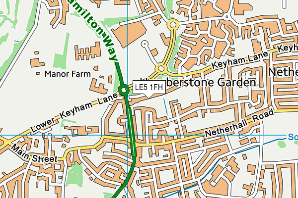 LE5 1FH map - OS VectorMap District (Ordnance Survey)