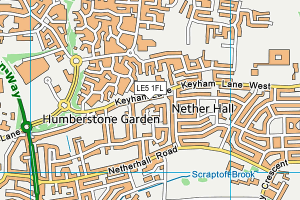 LE5 1FL map - OS VectorMap District (Ordnance Survey)