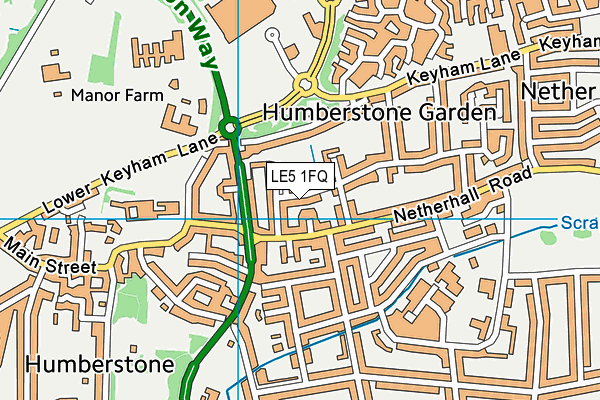 LE5 1FQ map - OS VectorMap District (Ordnance Survey)