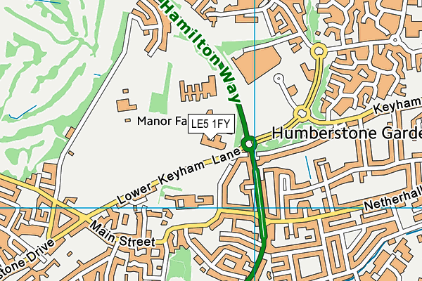 LE5 1FY map - OS VectorMap District (Ordnance Survey)