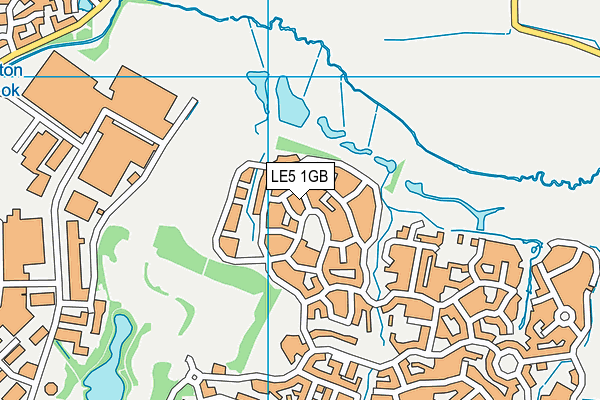 LE5 1GB map - OS VectorMap District (Ordnance Survey)