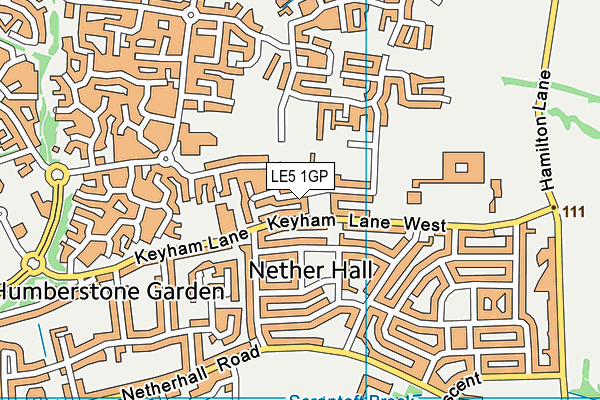 LE5 1GP map - OS VectorMap District (Ordnance Survey)