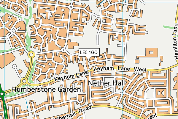 LE5 1GQ map - OS VectorMap District (Ordnance Survey)