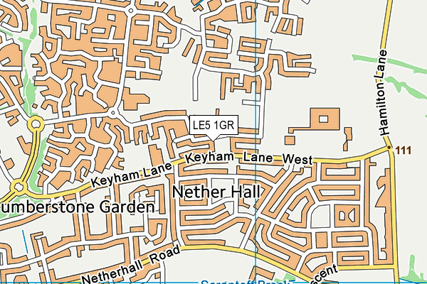 LE5 1GR map - OS VectorMap District (Ordnance Survey)