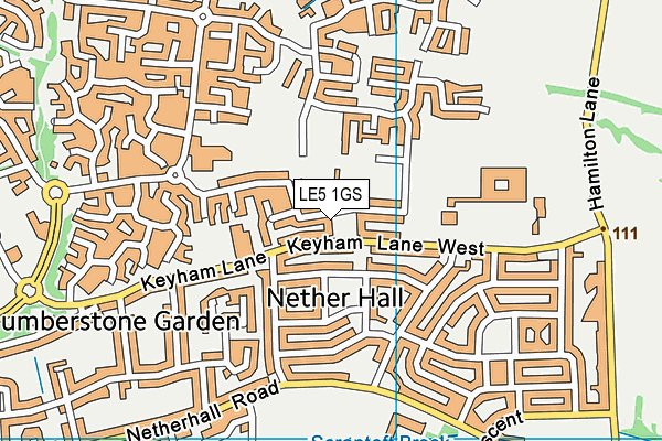 LE5 1GS map - OS VectorMap District (Ordnance Survey)