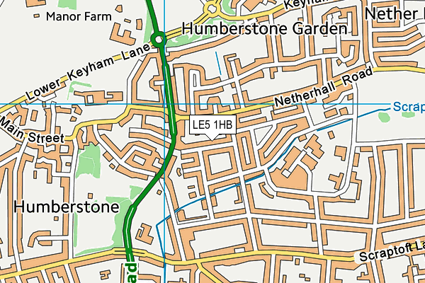 LE5 1HB map - OS VectorMap District (Ordnance Survey)