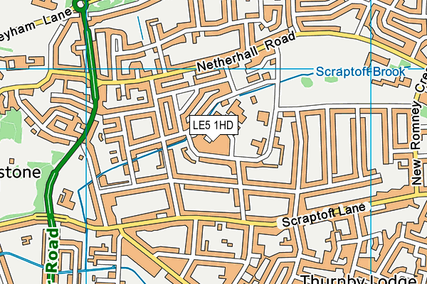 LE5 1HD map - OS VectorMap District (Ordnance Survey)