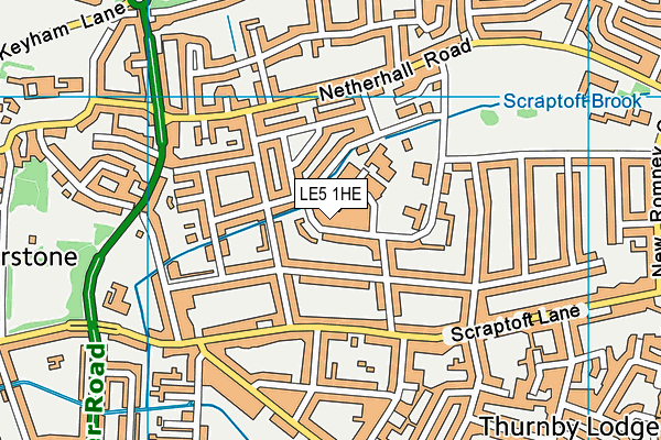 LE5 1HE map - OS VectorMap District (Ordnance Survey)