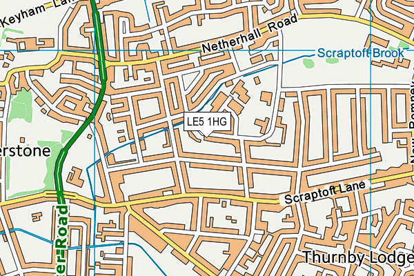 LE5 1HG map - OS VectorMap District (Ordnance Survey)