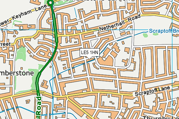 LE5 1HN map - OS VectorMap District (Ordnance Survey)