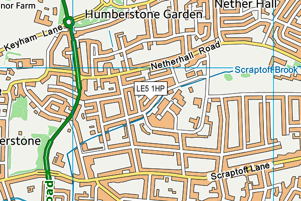 LE5 1HP map - OS VectorMap District (Ordnance Survey)