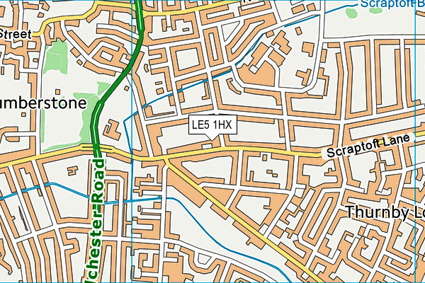 LE5 1HX map - OS VectorMap District (Ordnance Survey)