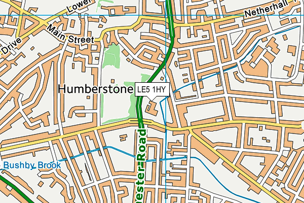 LE5 1HY map - OS VectorMap District (Ordnance Survey)