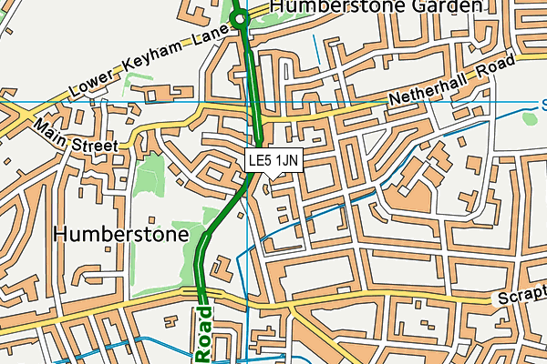 LE5 1JN map - OS VectorMap District (Ordnance Survey)